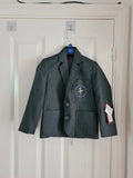 Express uniform unisex 5/6y grey CHPS blazer with logo chest 24inch BNWT