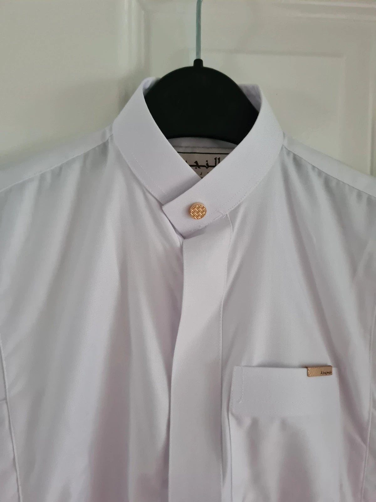 Al-najmah kids boys 5y Islamic Arab Omani white jubba thobe full length long sleeve collar neck 36"