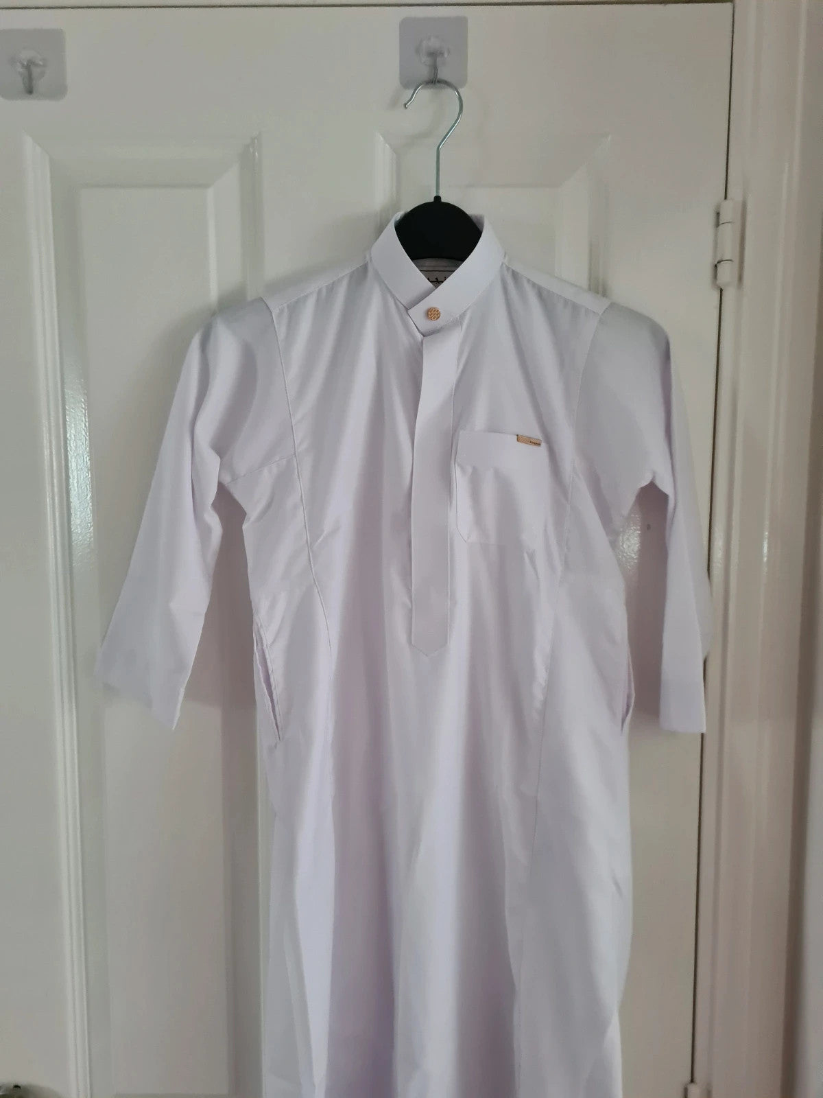 Al-najmah kids boys 5y Islamic Arab Omani white jubba thobe full length long sleeve collar neck 36"