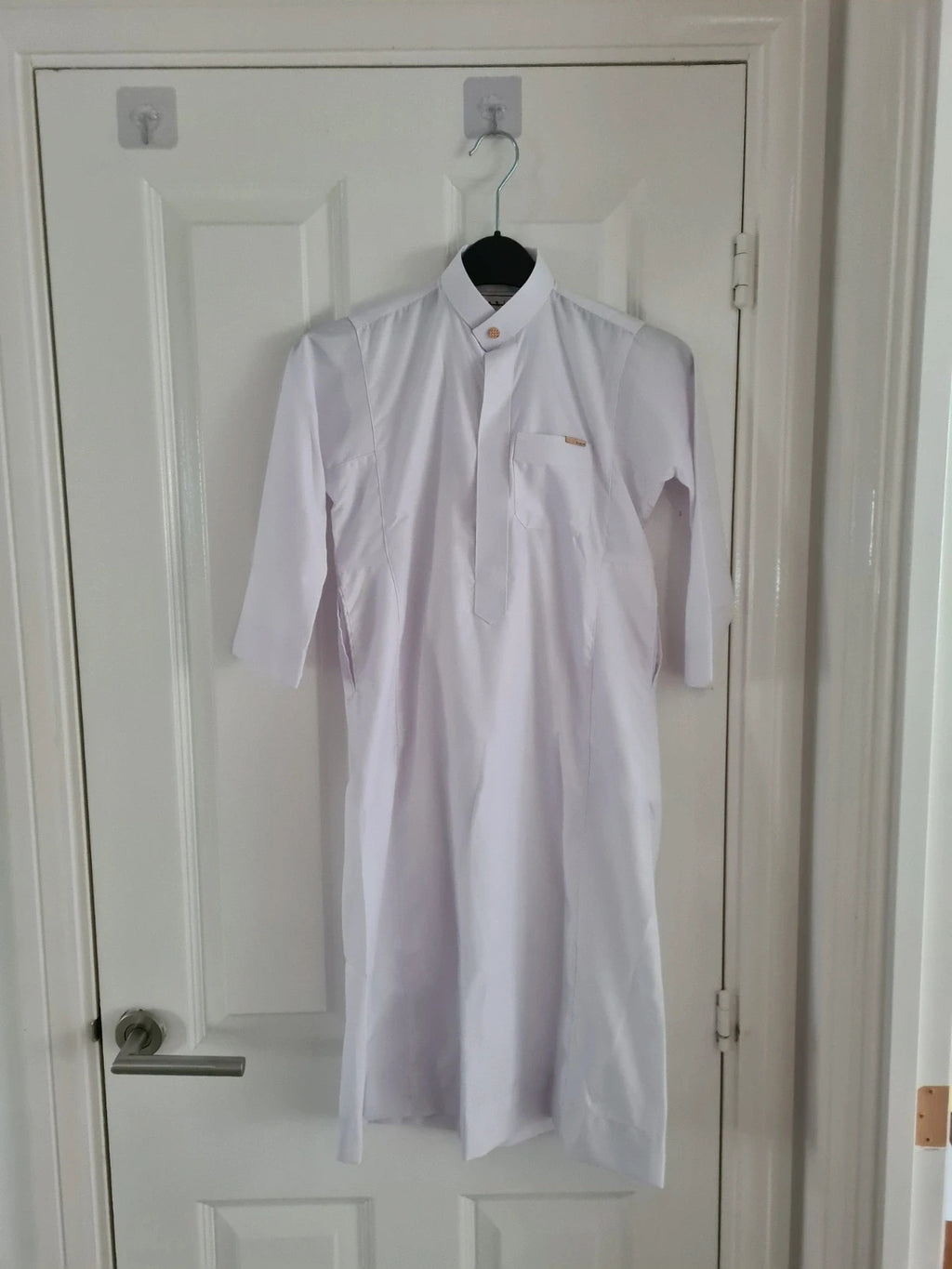 Al-najmah kids boys 5y Islamic Arab Omani white jubba thobe full length long sleeve collar neck 36"