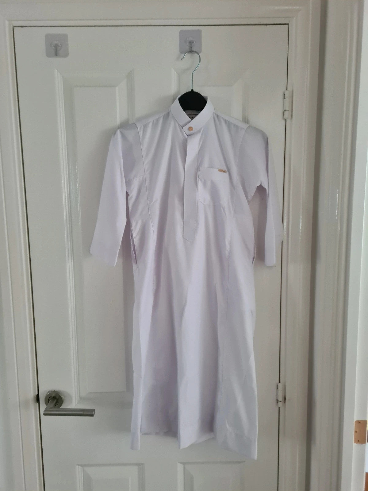 Al-najmah kids boys 5y Islamic Arab Omani white jubba thobe full length long sleeve collar neck 36"