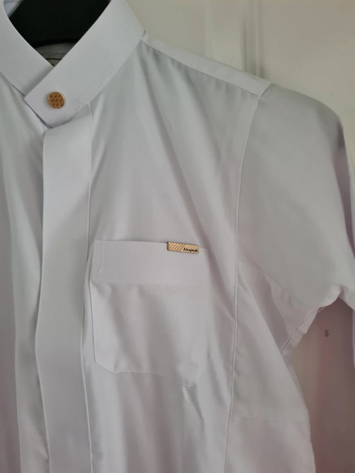 Al-najmah kids boys 5y Islamic Arab Omani white jubba thobe full length long sleeve collar neck 36"