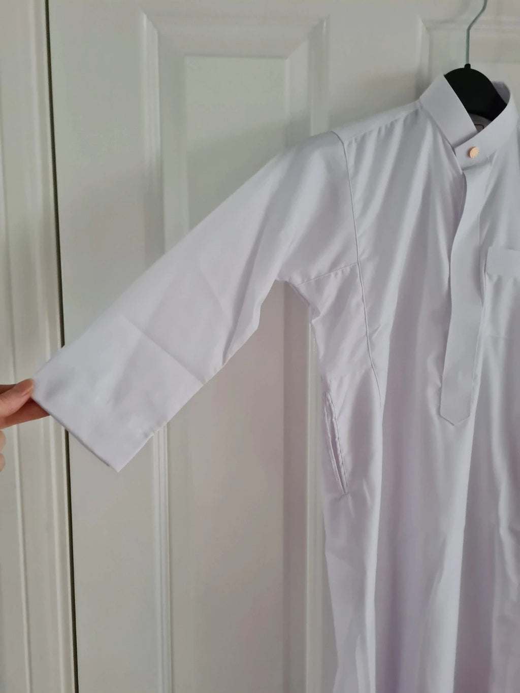 Al-najmah kids boys 5y Islamic Arab Omani white jubba thobe full length long sleeve collar neck 36"