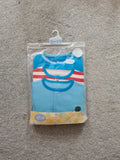 Disney baby unisex 6/9m blue/red long sleeve sleepsuit/bodysuit 3pack mickey mouse pattern