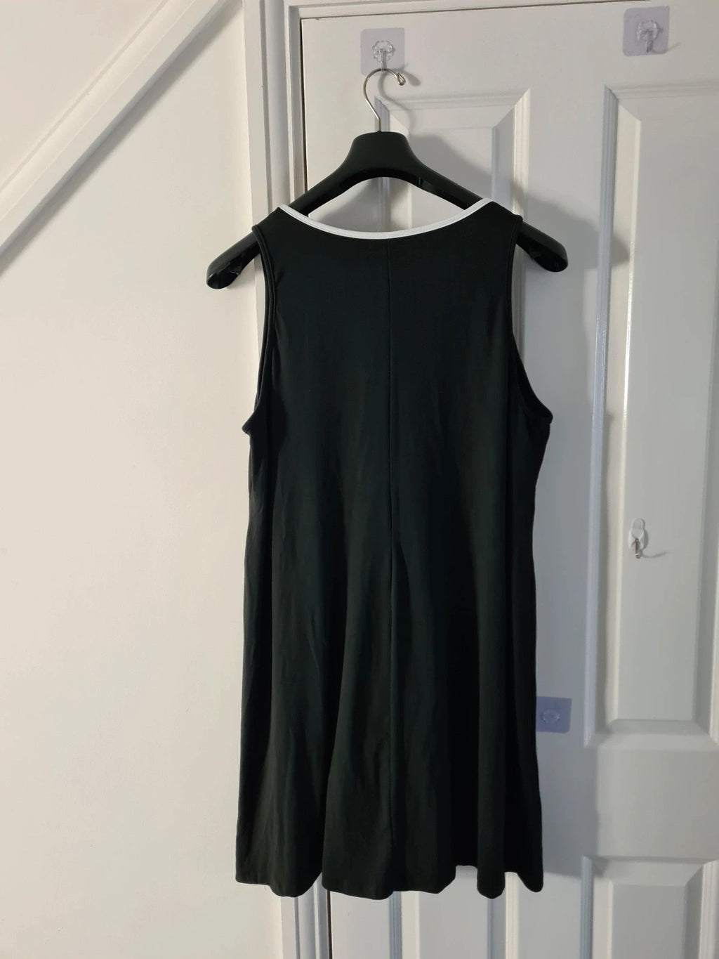 Shein curve women black/white bow detail swing mini shift dress sleeveless holiday beach 4XL/20