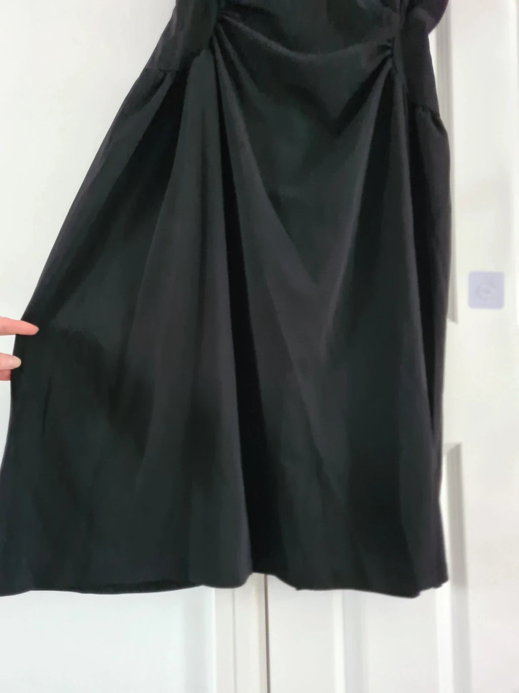 Shein curve women mini black dress straps sleeveless ruched under bust round neck 3XL/18