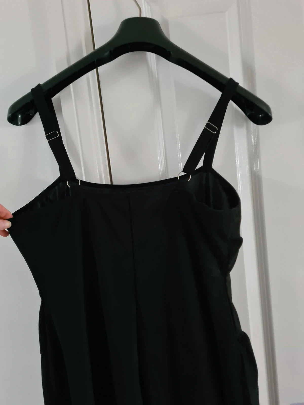 Shein curve women mini black dress straps sleeveless ruched under bust round neck 3XL/18