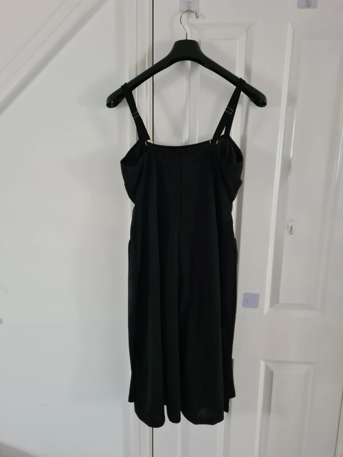 Shein curve women mini black dress straps sleeveless ruched under bust round neck 3XL/18
