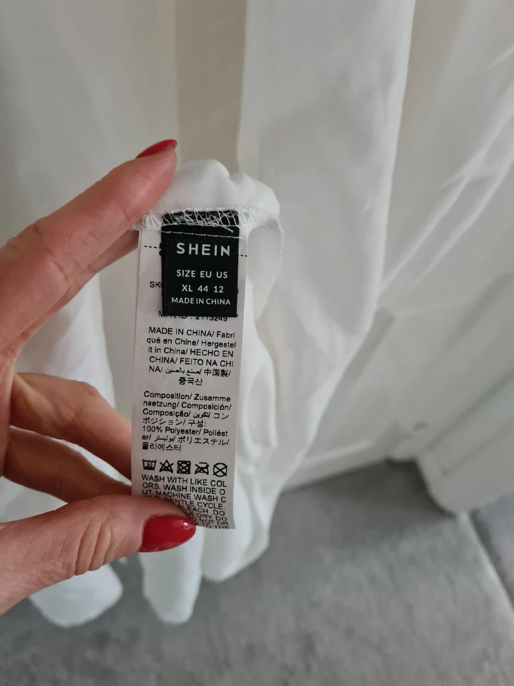 Shein women white long beach kaftan short sleeve long shirt cover-up through holiday casual XL/14