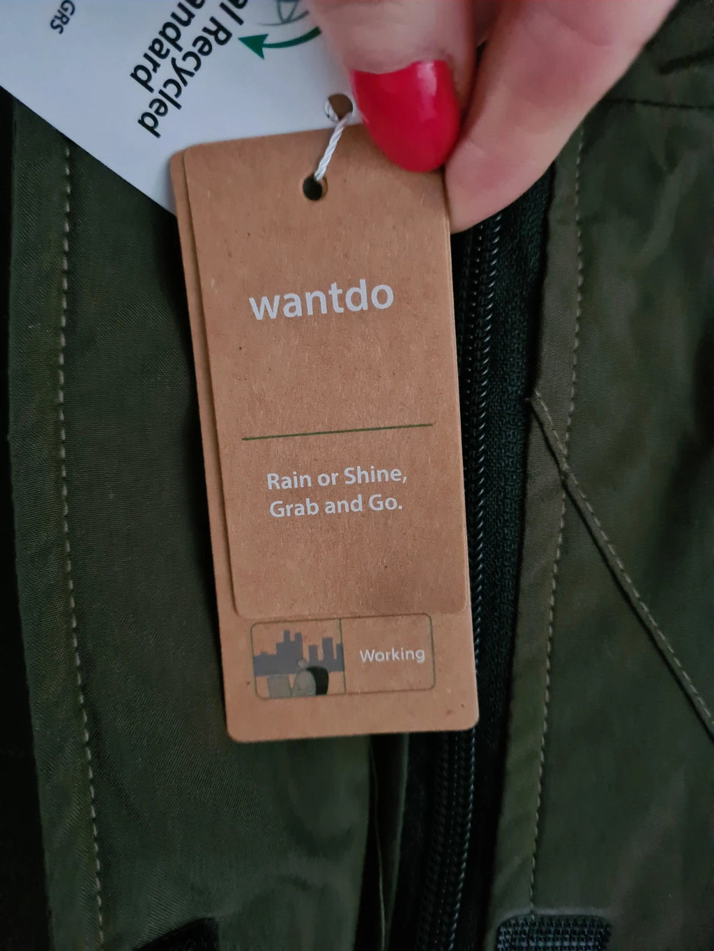 Wantdo women khaki/brown water/windproof ski jacket fleece warm coat hooded parka S