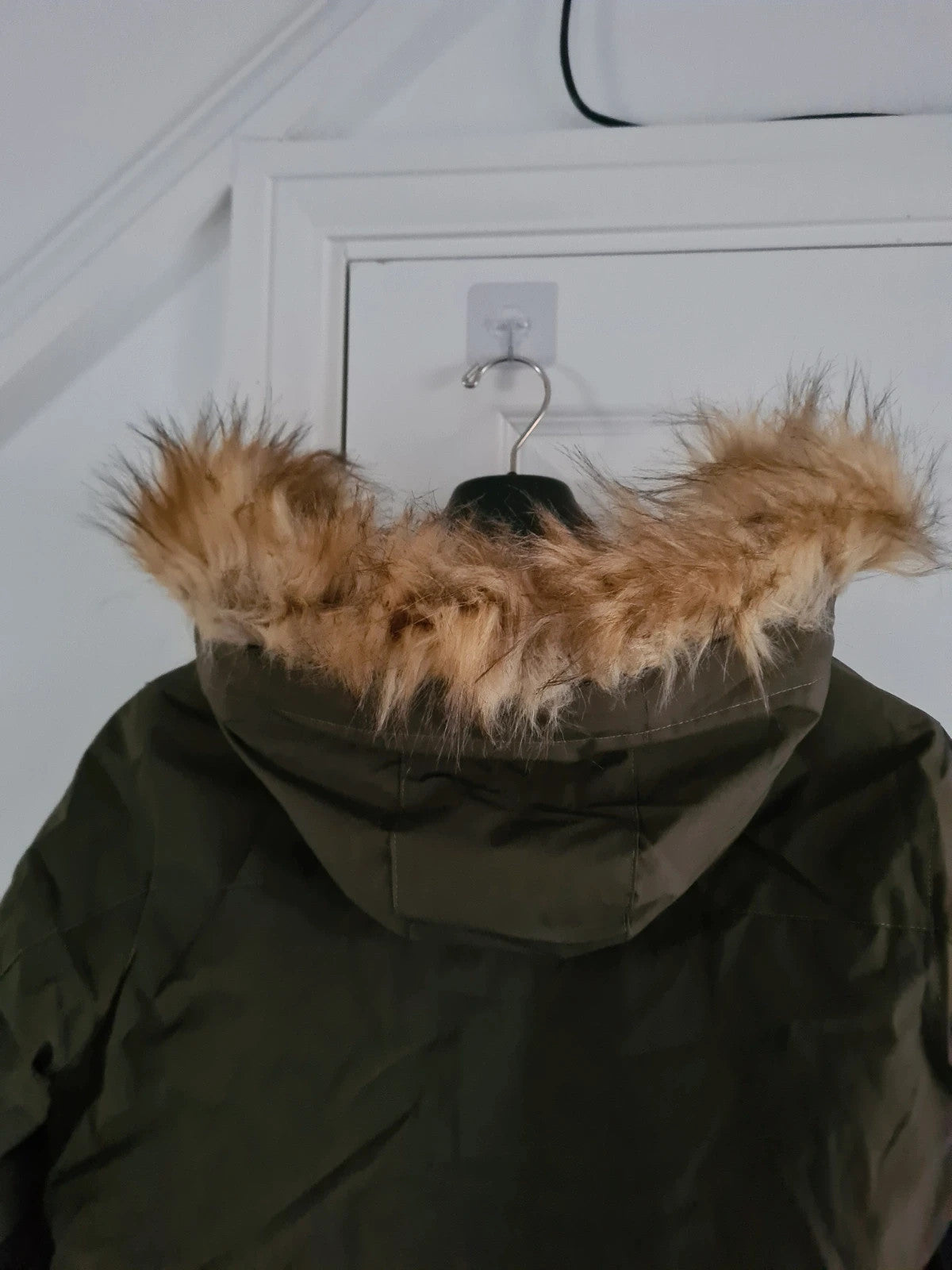 Wantdo women khaki/brown water/windproof ski jacket fleece warm coat hooded parka S