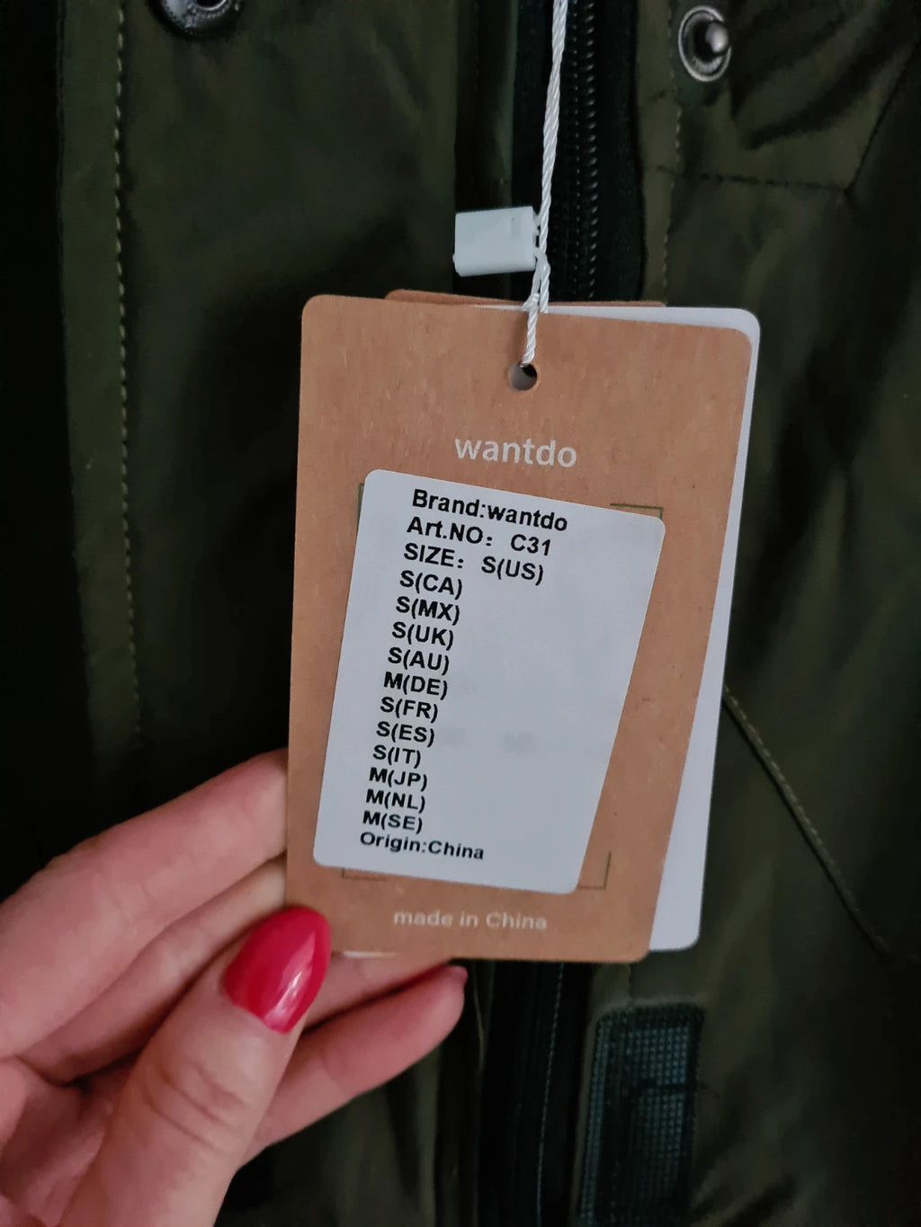 Wantdo women khaki/brown water/windproof ski jacket fleece warm coat hooded parka S