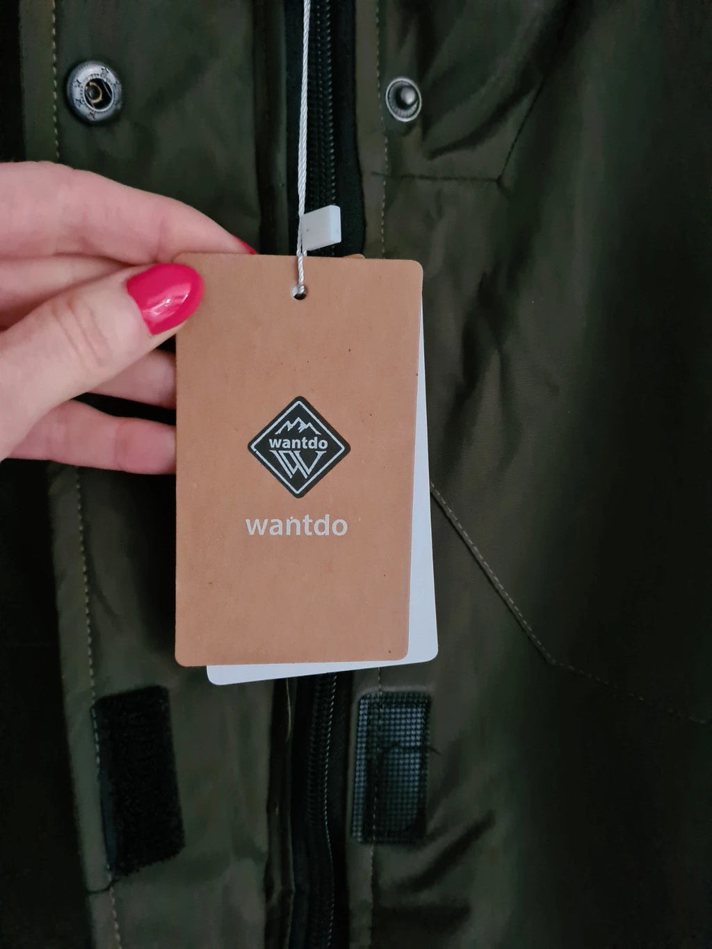 Wantdo women khaki/brown water/windproof ski jacket fleece warm coat hooded parka S