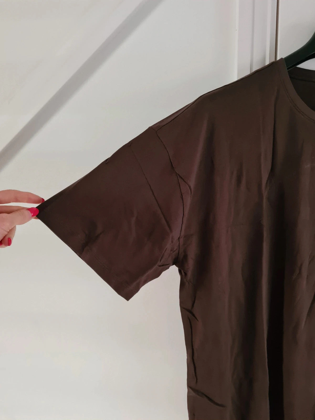 New Look men brown oversized essential T-shirt short sleeve cotton tee crew neck casual XL