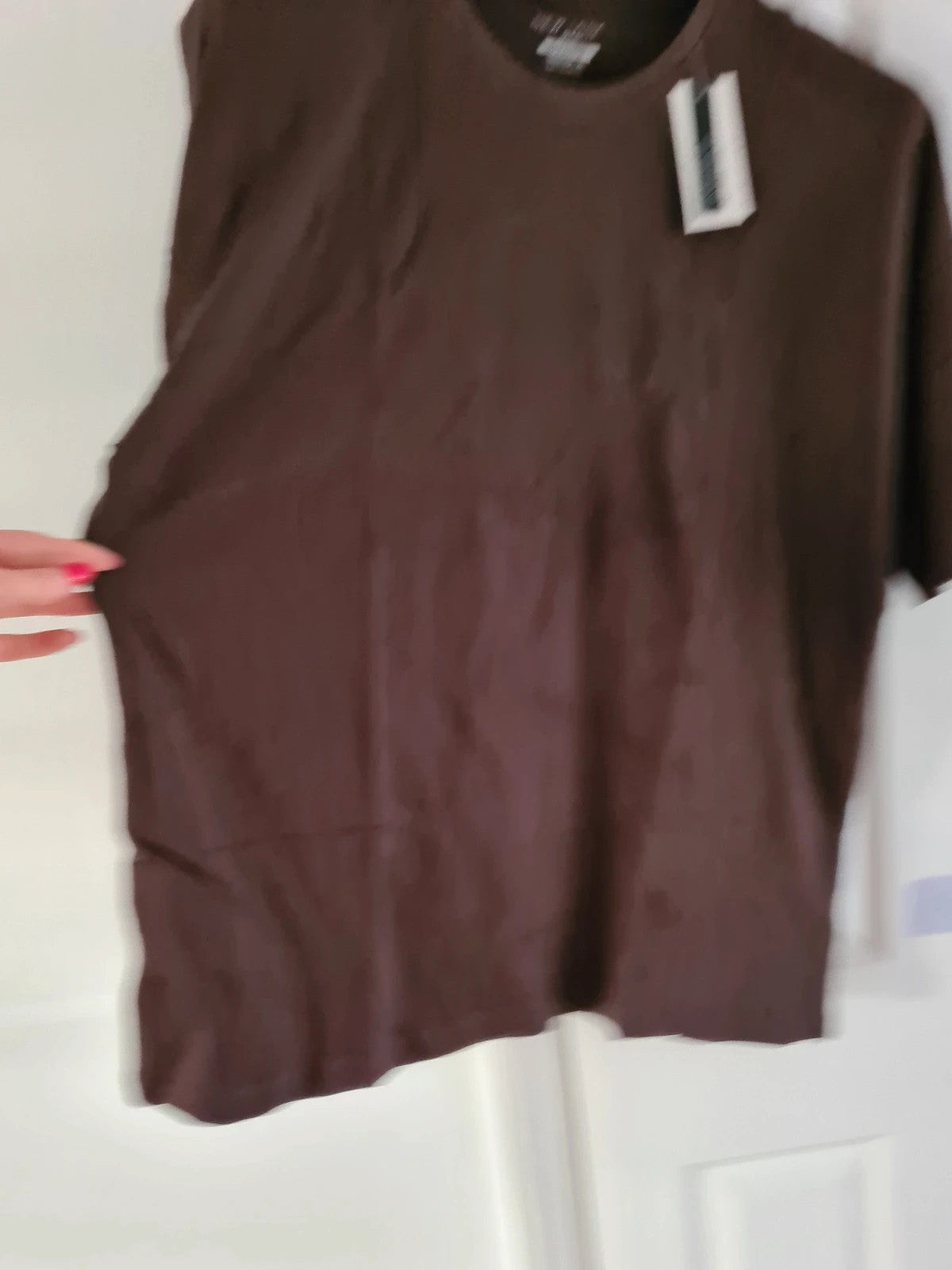 New Look men brown oversized essential T-shirt short sleeve cotton tee crew neck casual XL