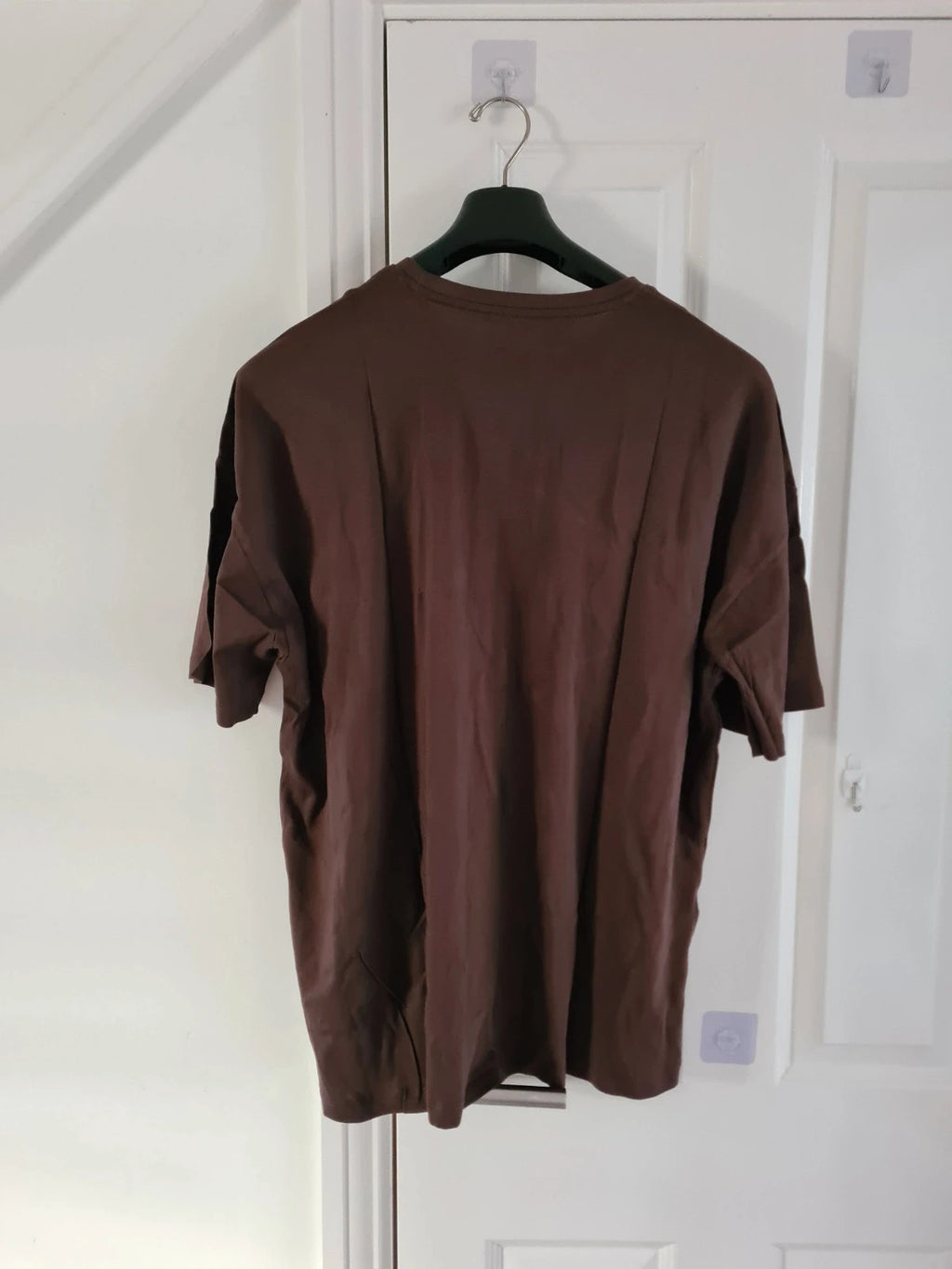 New Look men brown oversized essential T-shirt short sleeve cotton tee crew neck casual XL