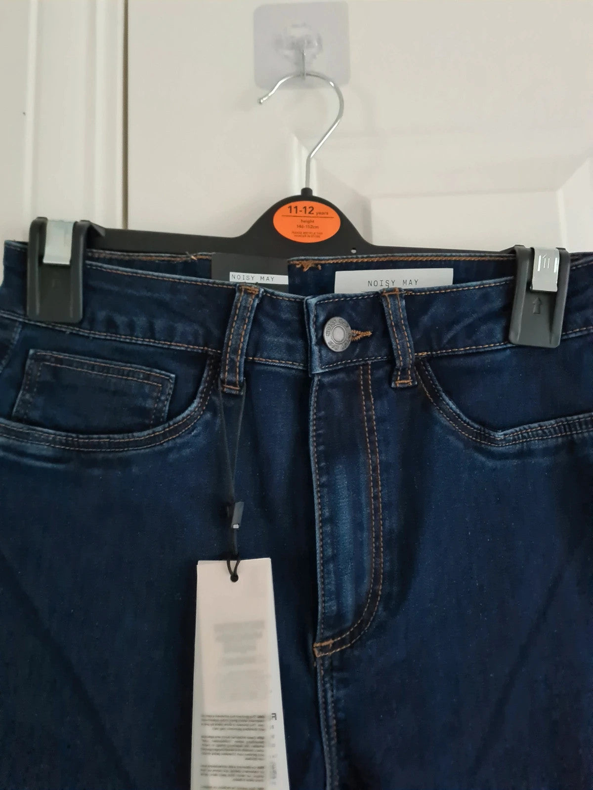 Noisy May Callie women high waist skinny leg jeans dark blue denim trousers cotton rich XS/W27