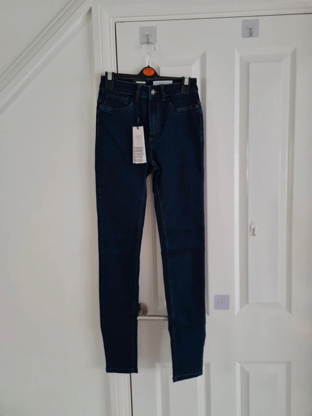 Noisy May Callie women high waist skinny leg jeans dark blue denim trousers cotton rich XS/W27