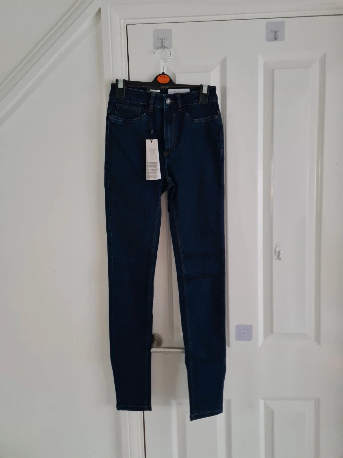 Noisy May Callie women high waist skinny leg jeans dark blue denim trousers cotton rich XS/W27