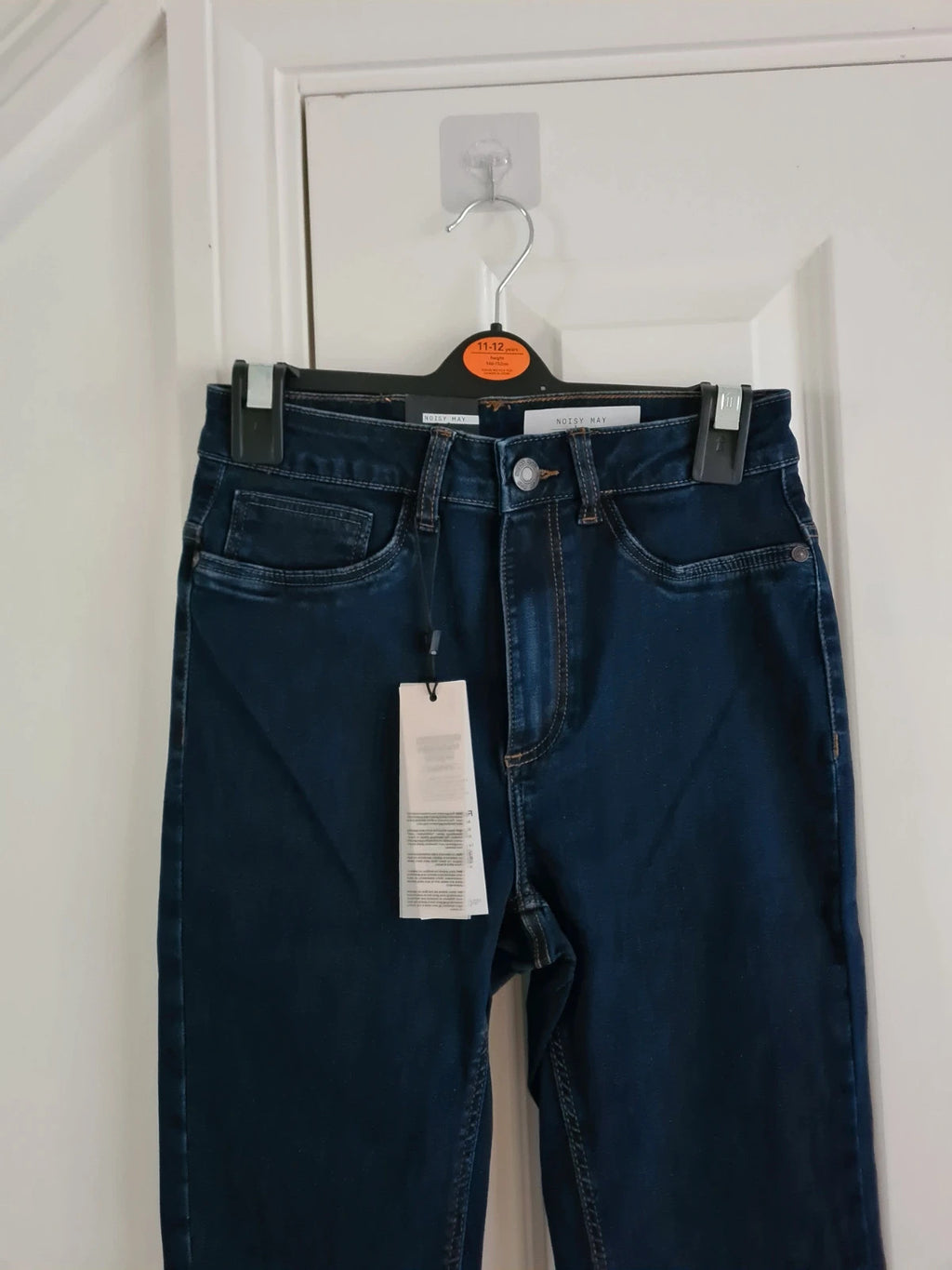 Noisy May Callie women high waist skinny leg jeans dark blue denim trousers cotton rich XS/W27
