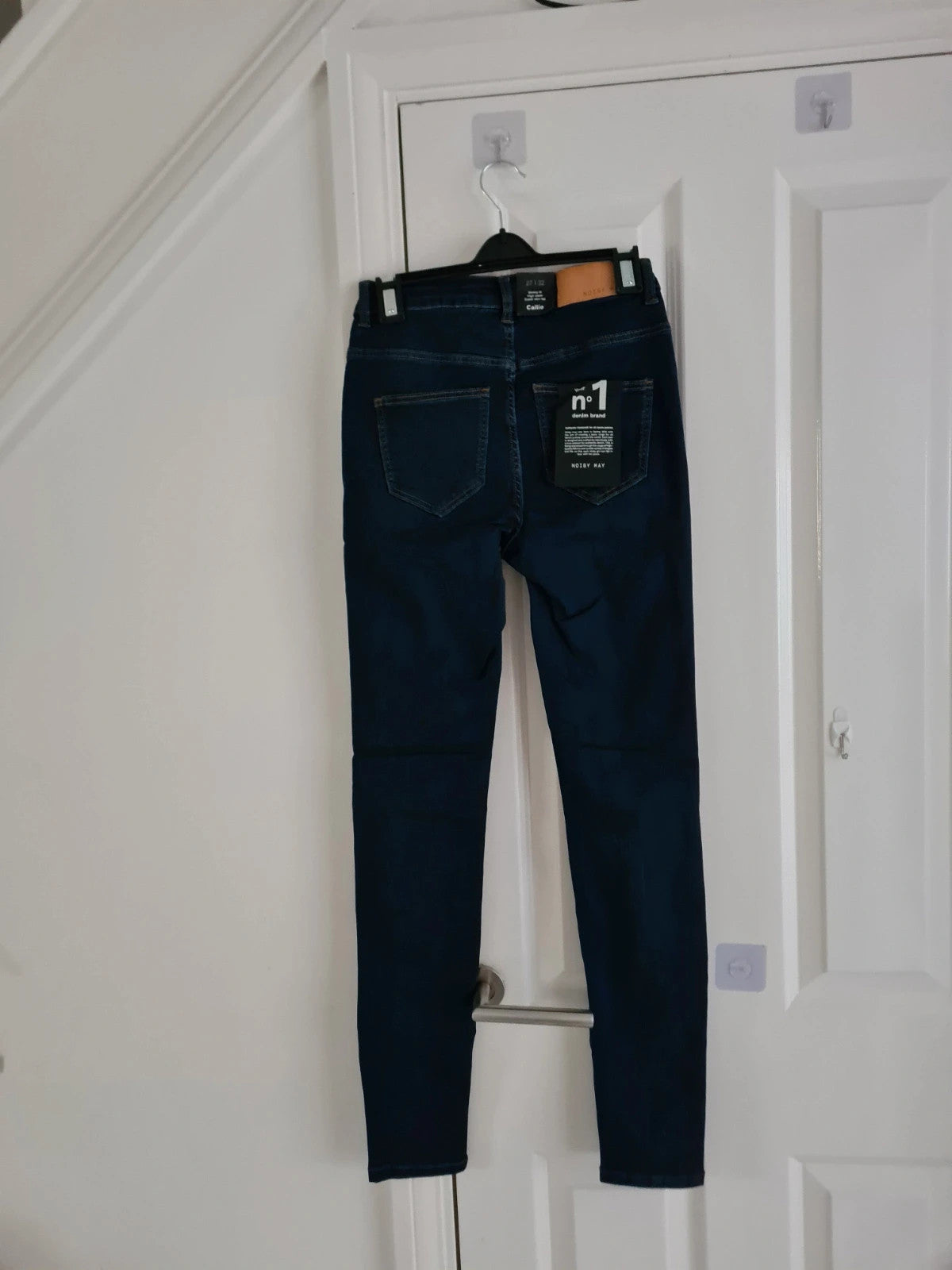 Noisy May Callie women high waist skinny leg jeans dark blue denim trousers cotton rich XS/W27