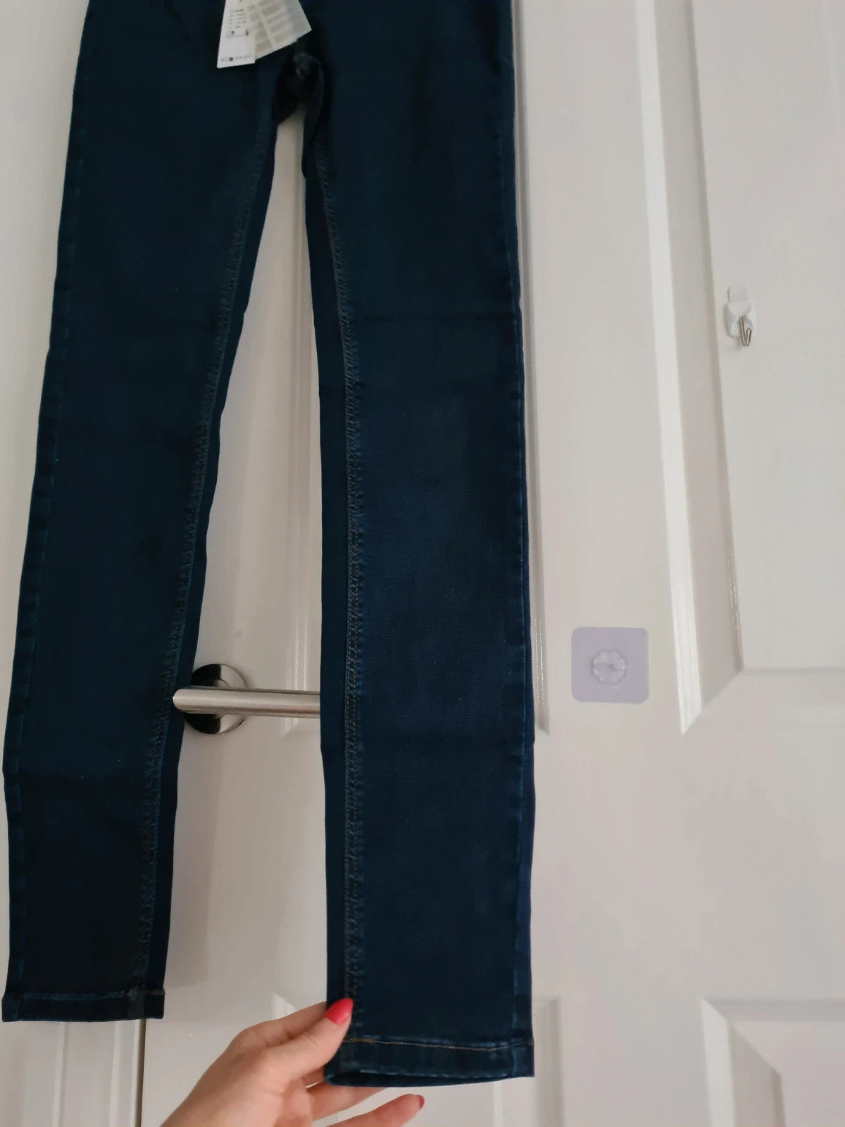 Noisy May Callie women high waist skinny leg jeans dark blue denim trousers cotton rich XS/W27