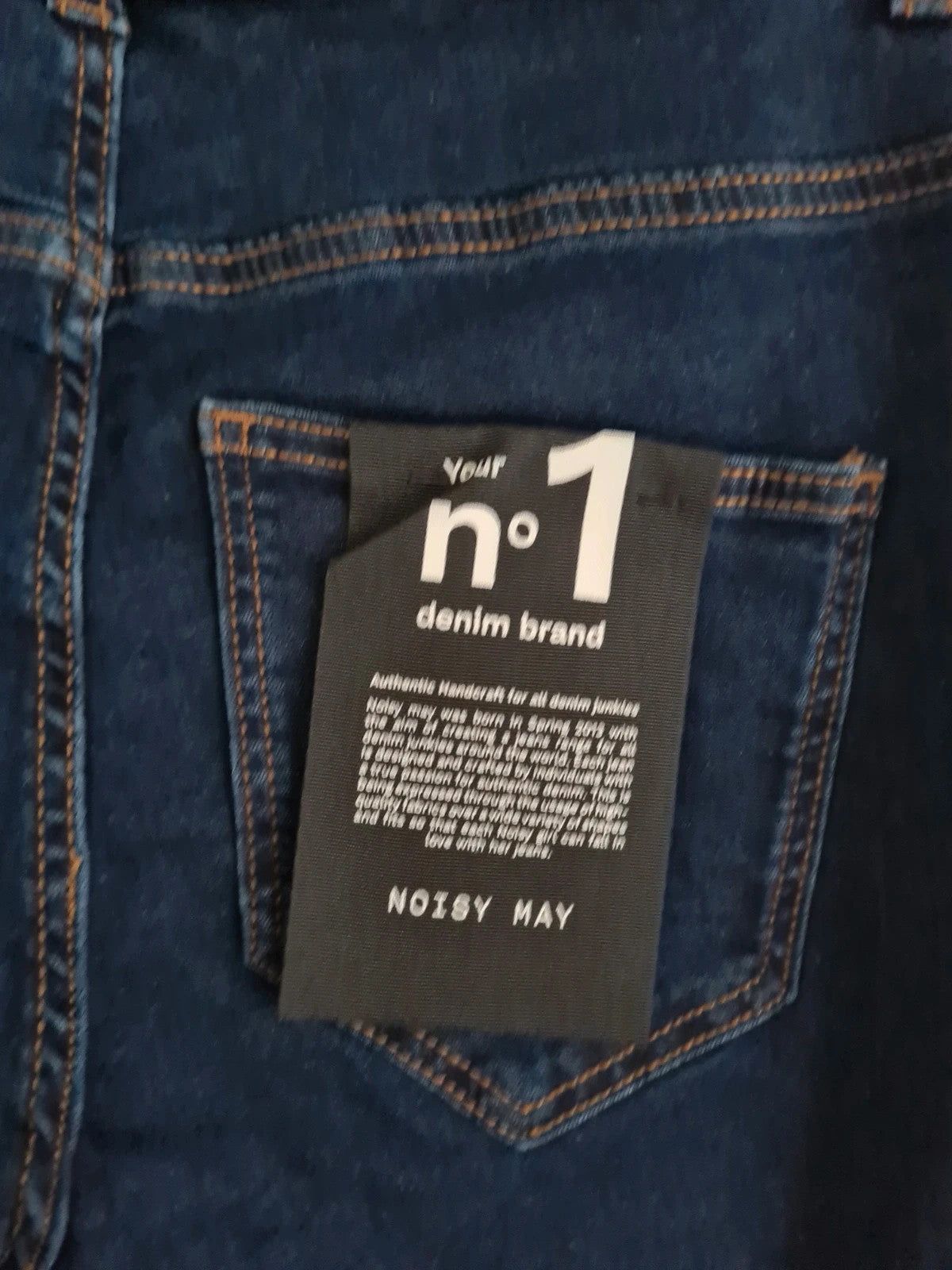 Noisy May Callie women high waist skinny leg jeans dark blue denim trousers cotton rich XS/W27