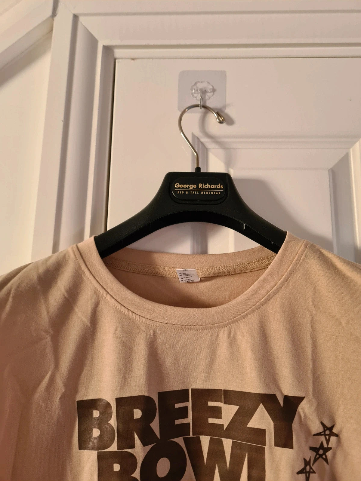 Breezy bowl XX Chris Brown beige T-shirt print crew neck graphic tee vintage music unisex 2XL
