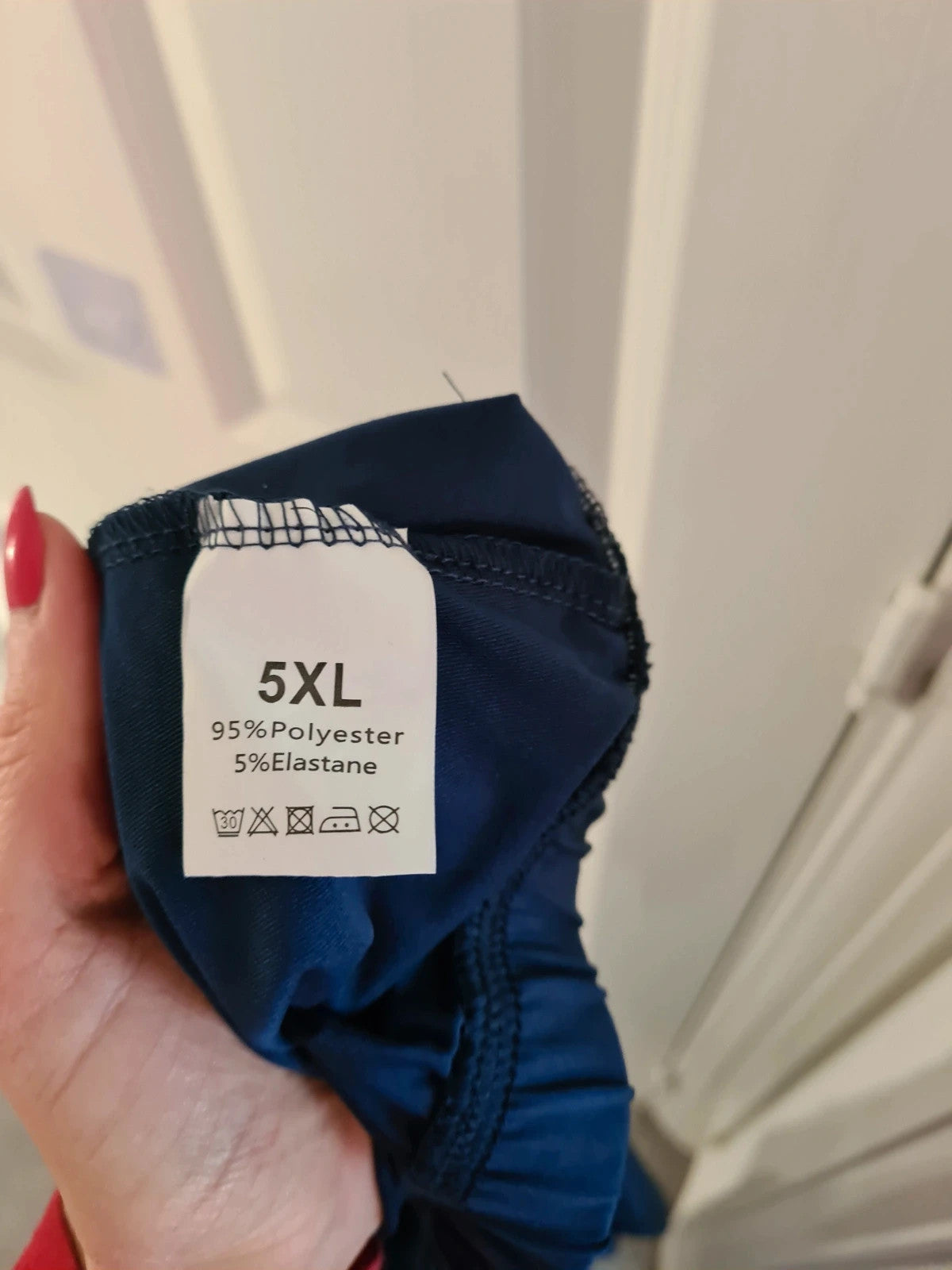 Shein women navy maxi skirt elastic waistband plain straight plus size casual 5XL/22