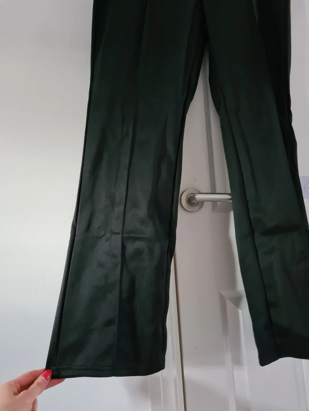 Shein women classic black trousers pleated straight leg zip back casual XL/14
