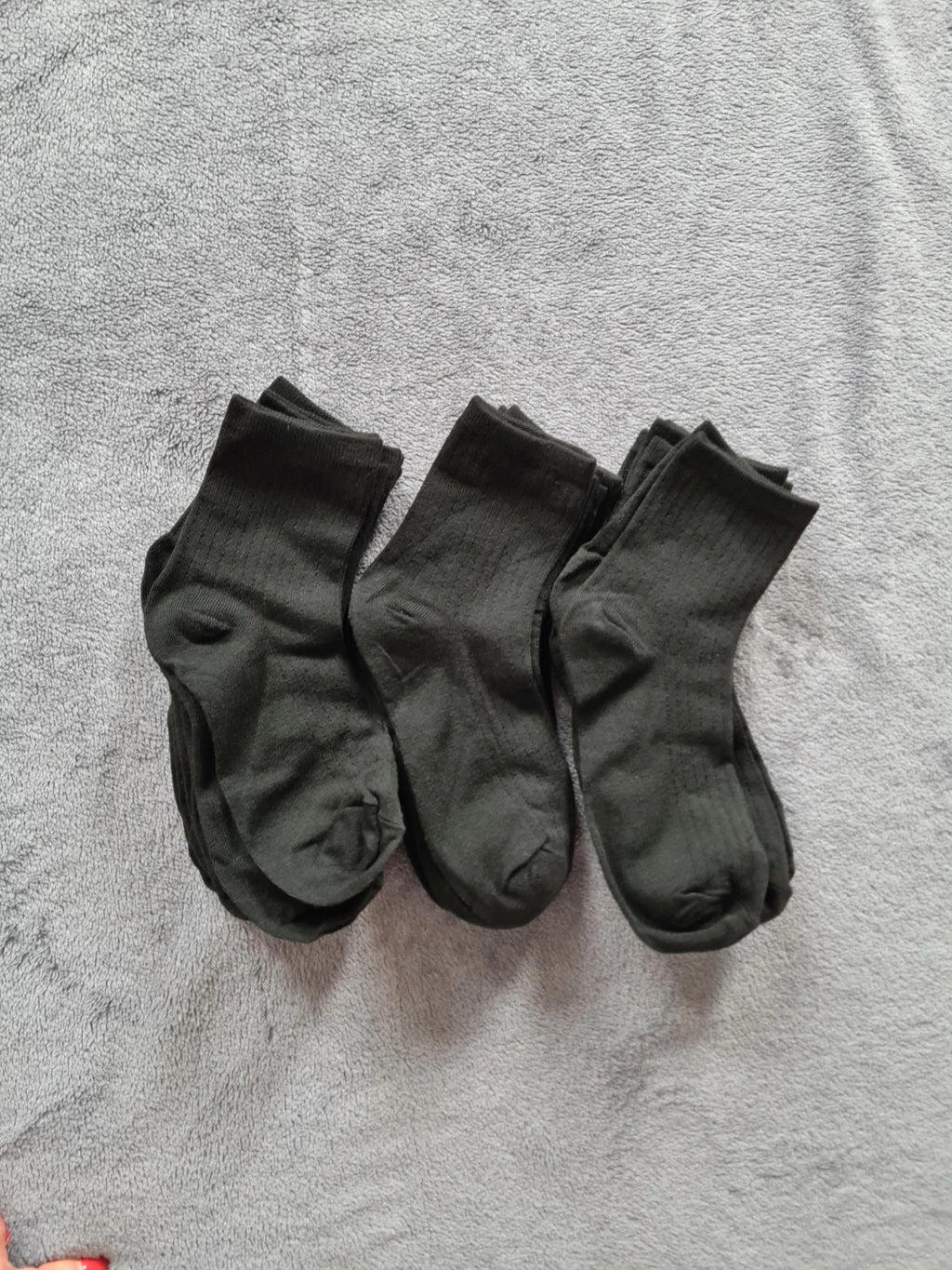 Shein junior/teen boys/girls black school socks 10pairs ribbed casual comfy UK2-6/EUR35-39
