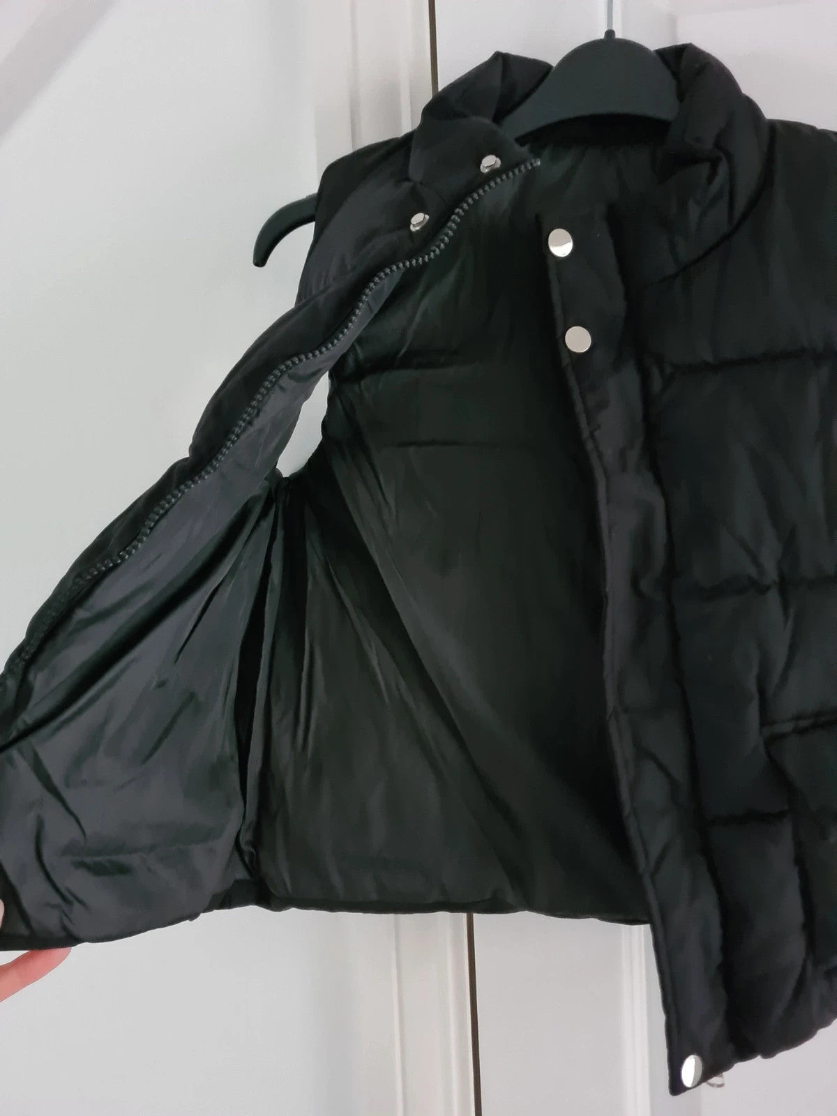Tiktok shop kids 6y black sleeveless gilet body warmer zip up high neck warm
