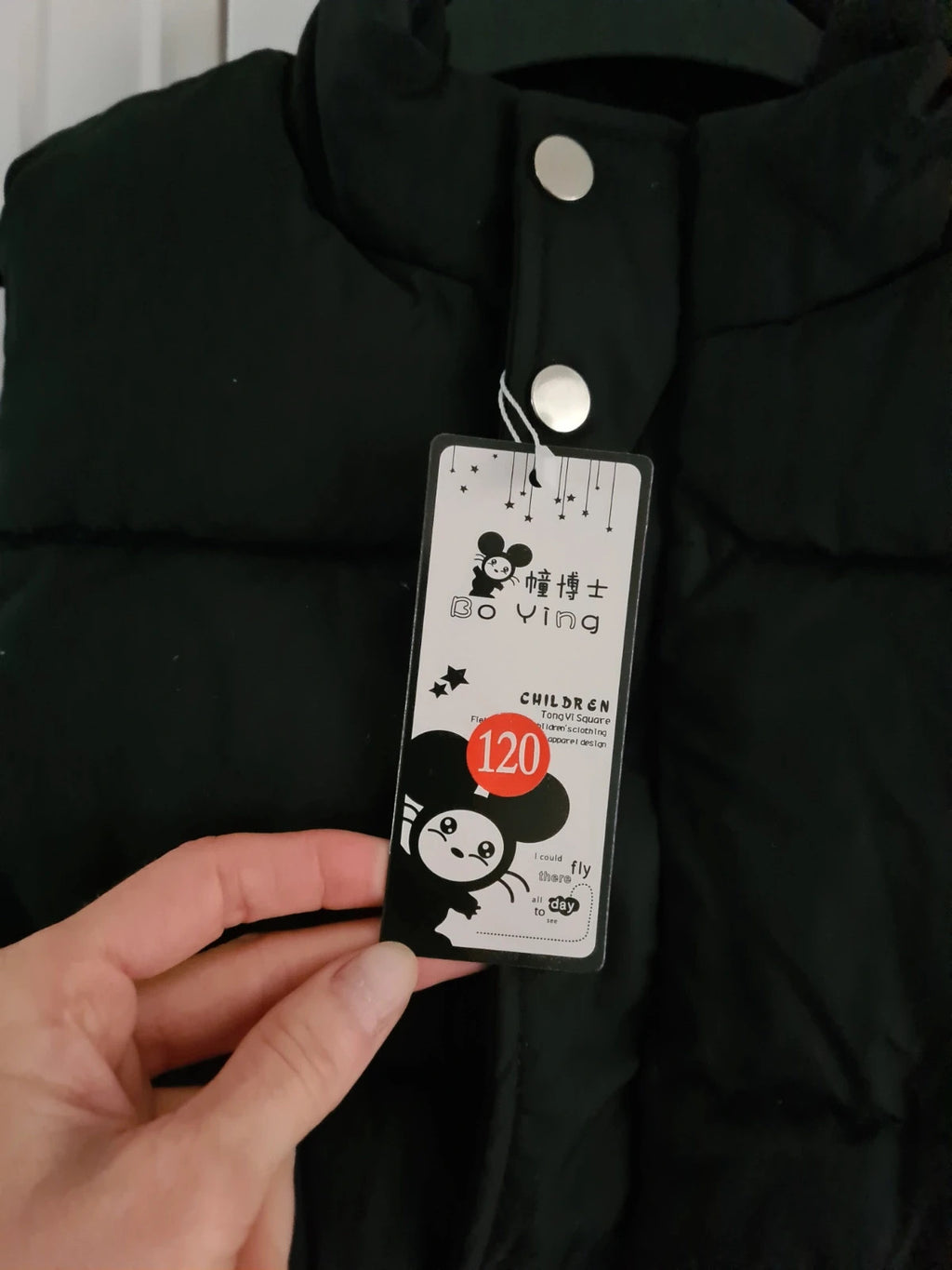 Tiktok shop kids 6y black sleeveless gilet body warmer zip up high neck warm