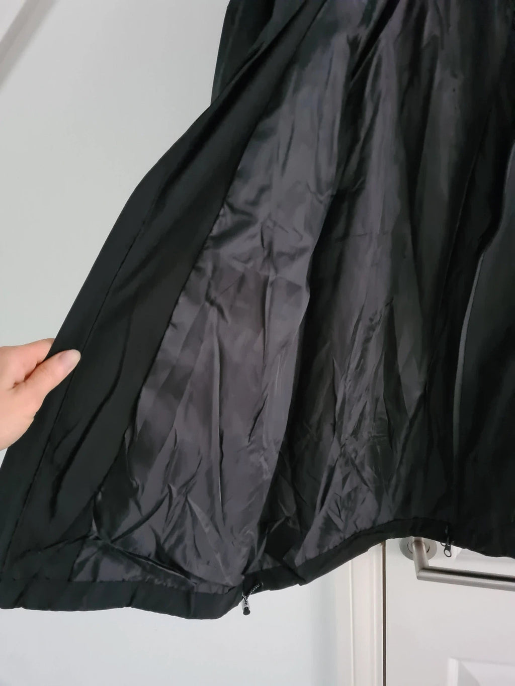 TikTok men black softshell jacket hooded zip wind/waterproof tactical hiking mountain L/XL