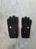 HKXY men/women black warm winter gloves touch screen wind/waterproof thermal L