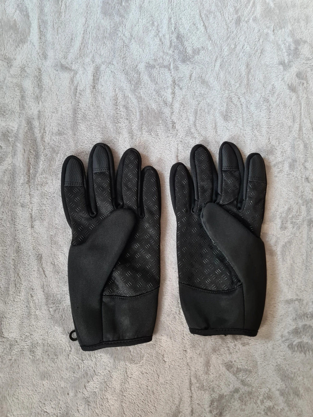HKXY men/women black warm winter gloves touch screen wind/waterproof thermal L