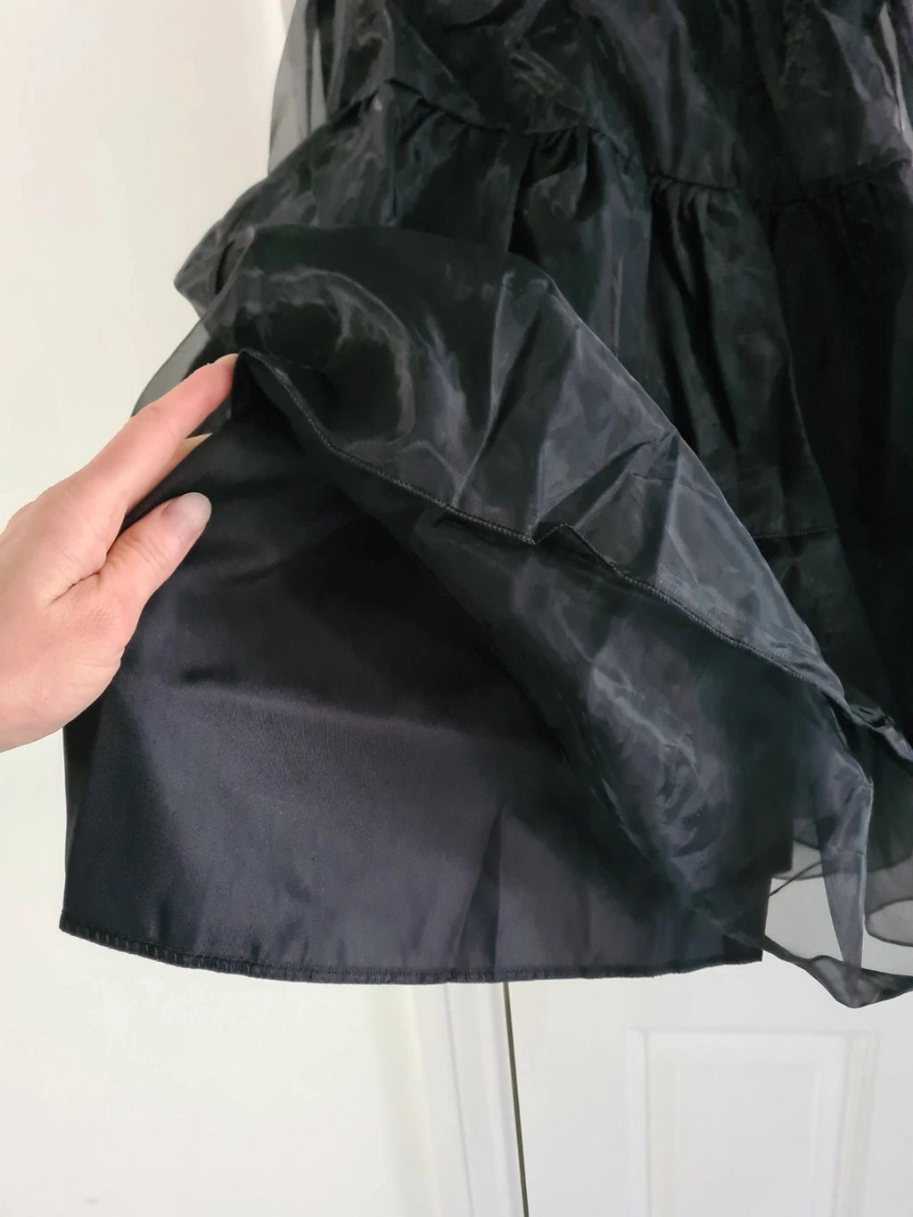 Generic kids girls 8y black tulle short dress belted Wednesday Addams party costume