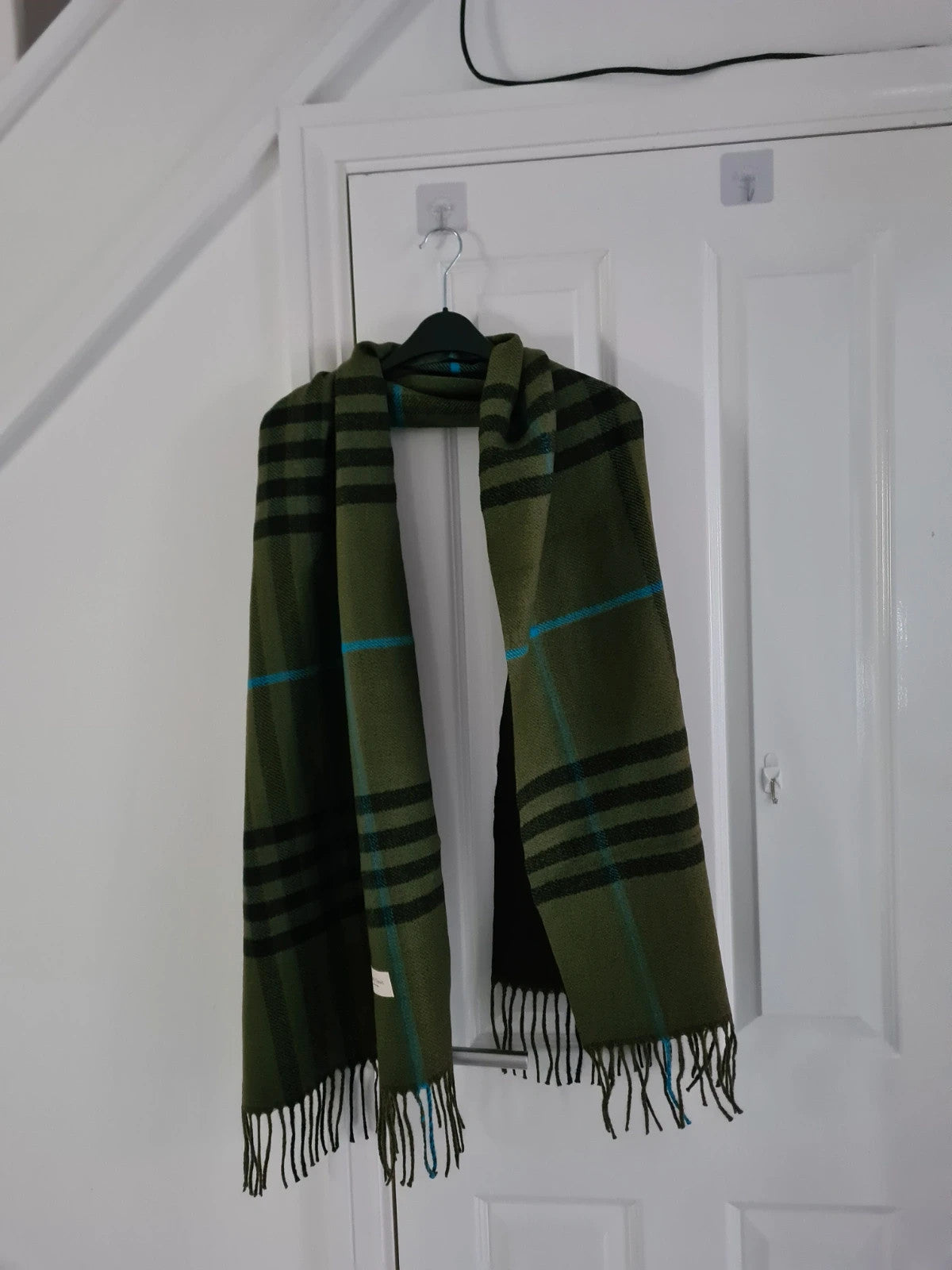 Elegant&classic women/men winter tartan scarf tassel green plaid shwal soft warm long