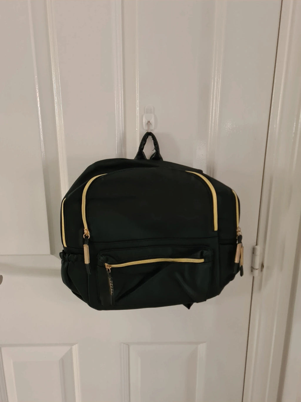 Generic women black waterproof anti-theft backpack rucksack travel school shoulder bag medium size