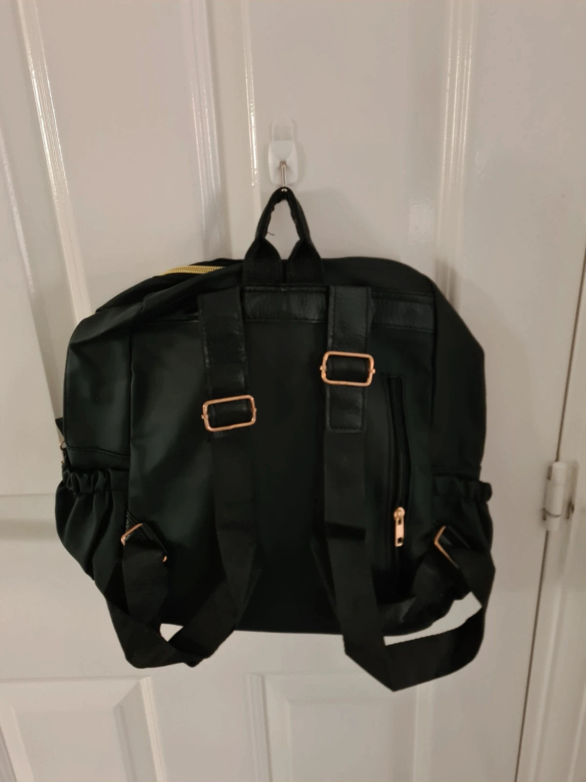 Generic women black waterproof anti-theft backpack rucksack travel school shoulder bag medium size