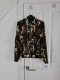 Primark women army camo jacket bomber zip-up pocket lightweight casual black/brown/beige S/UK8