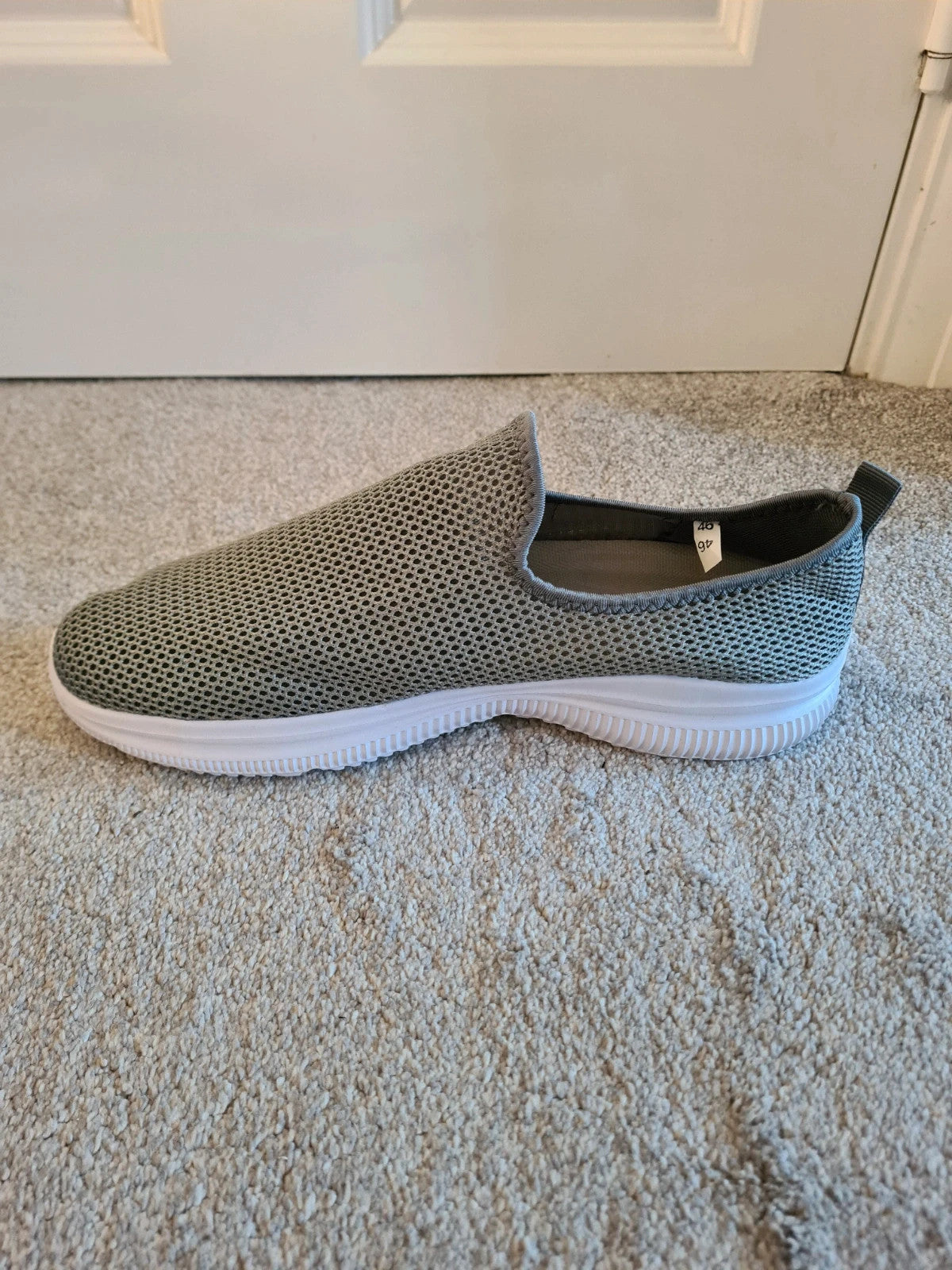 Generic men grey mesh espadrilles sneakers barefoot casual shoes lightweight walking EU46/UK12
