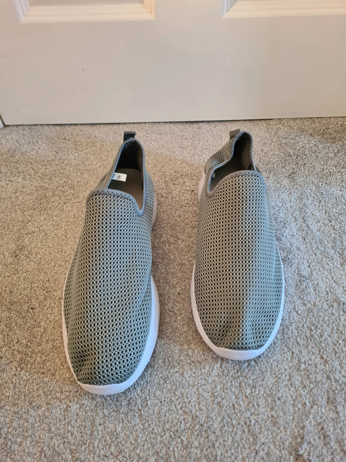 Generic men grey mesh espadrilles sneakers barefoot casual shoes lightweight walking EU46/UK12