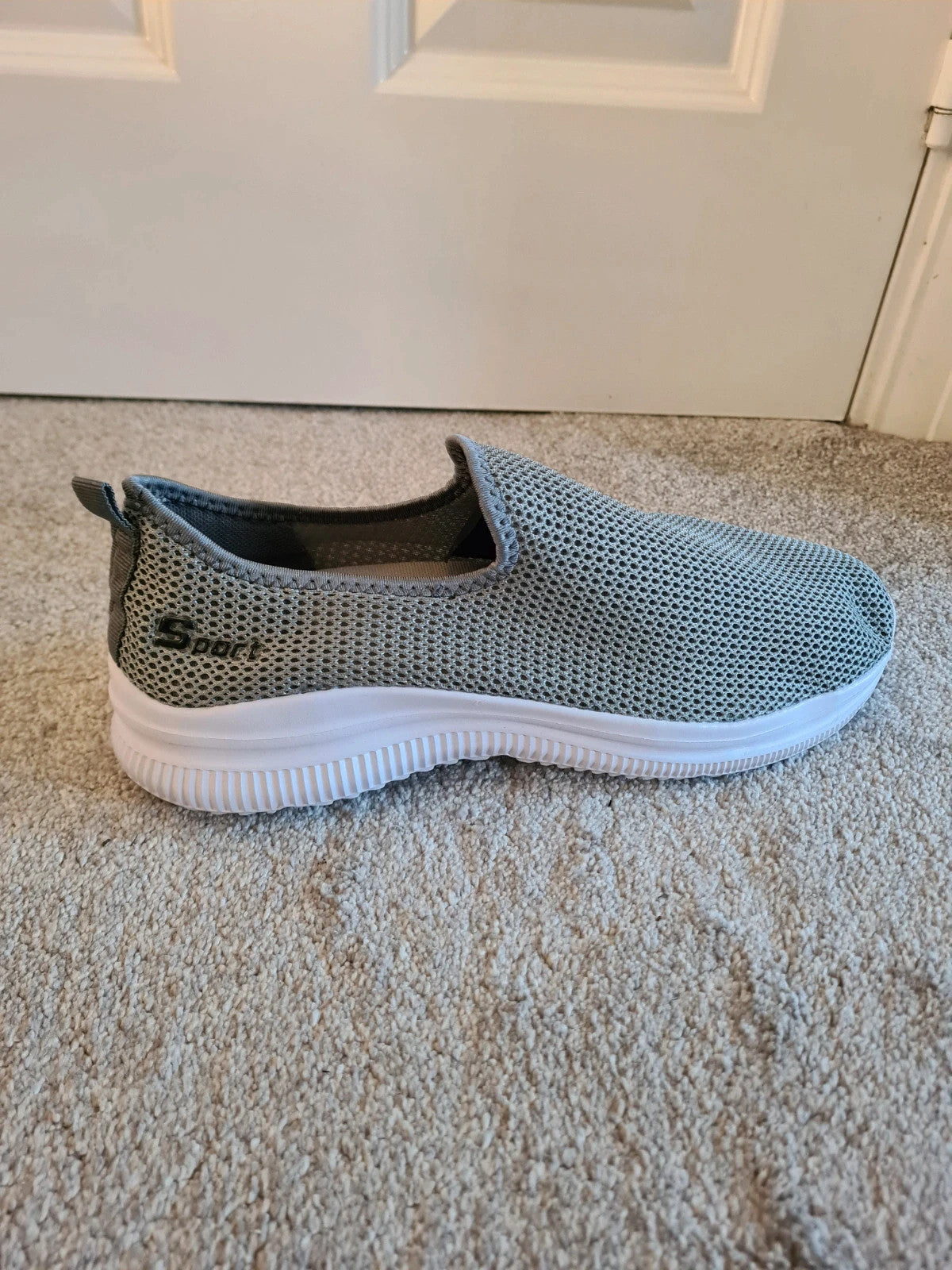 Generic men grey mesh espadrilles sneakers barefoot casual shoes lightweight walking EU46/UK12