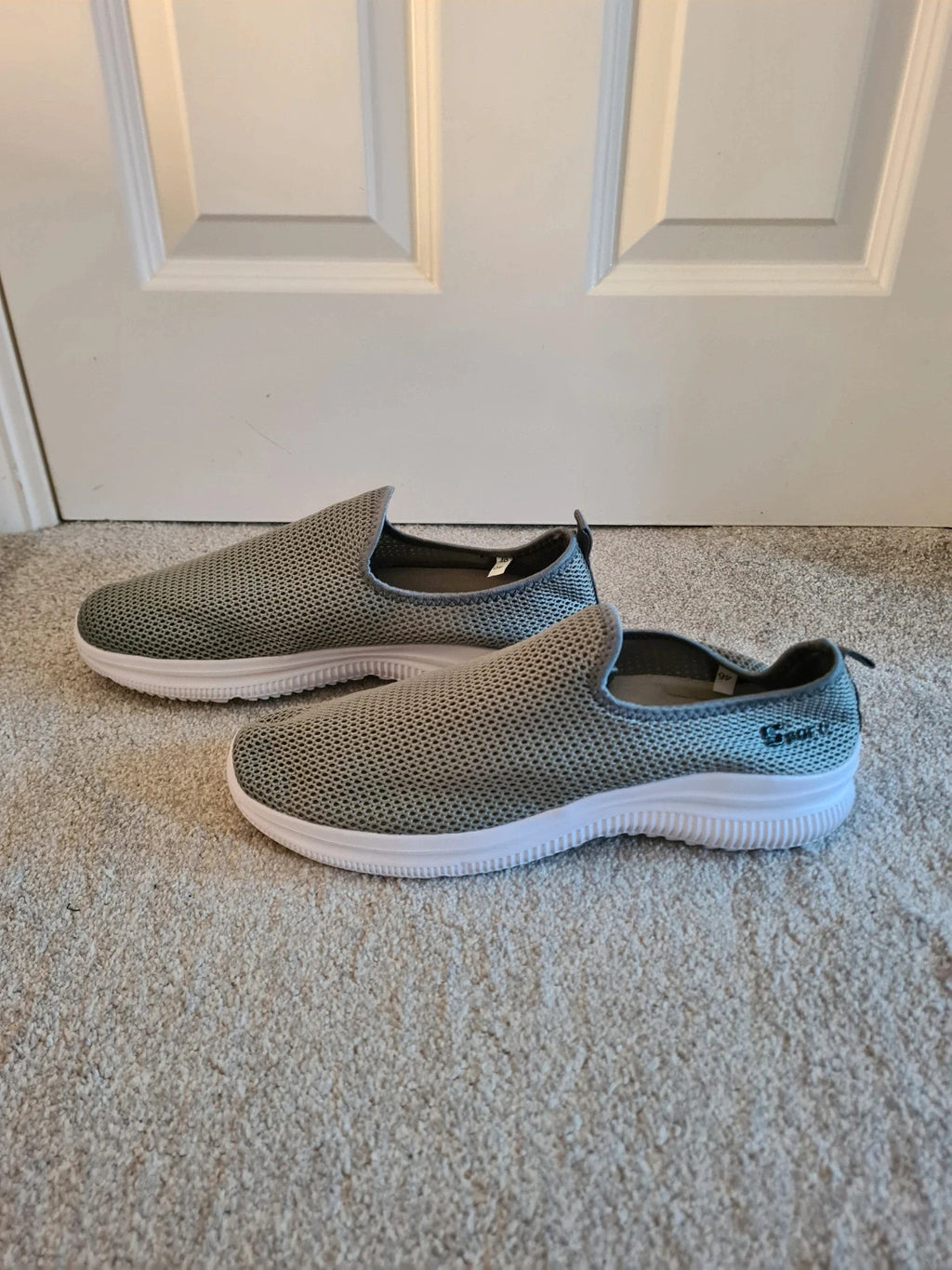 Generic men grey mesh espadrilles sneakers barefoot casual shoes lightweight walking EU46/UK12