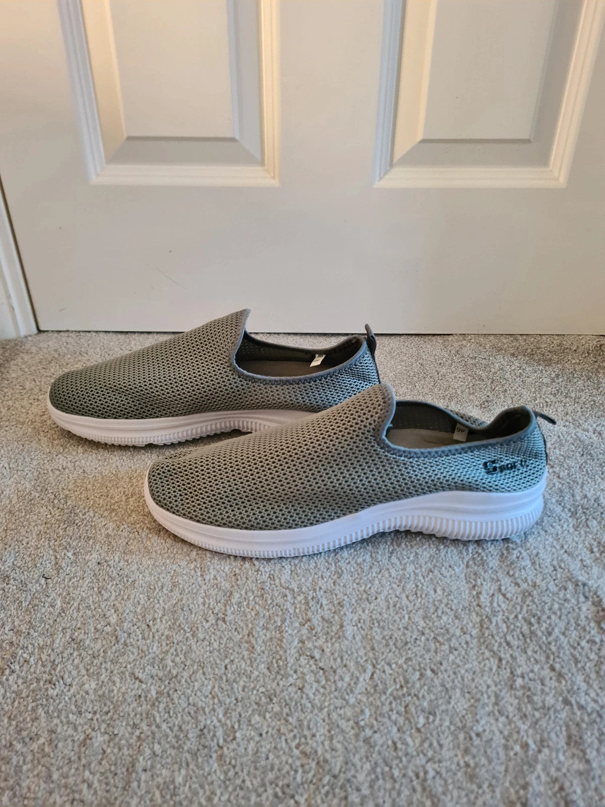 Generic men grey mesh espadrilles sneakers barefoot casual shoes lightweight walking EU46/UK12