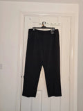 F&F women black double pleat tapered straight leg trousers office formal suit pants 5XL/22R