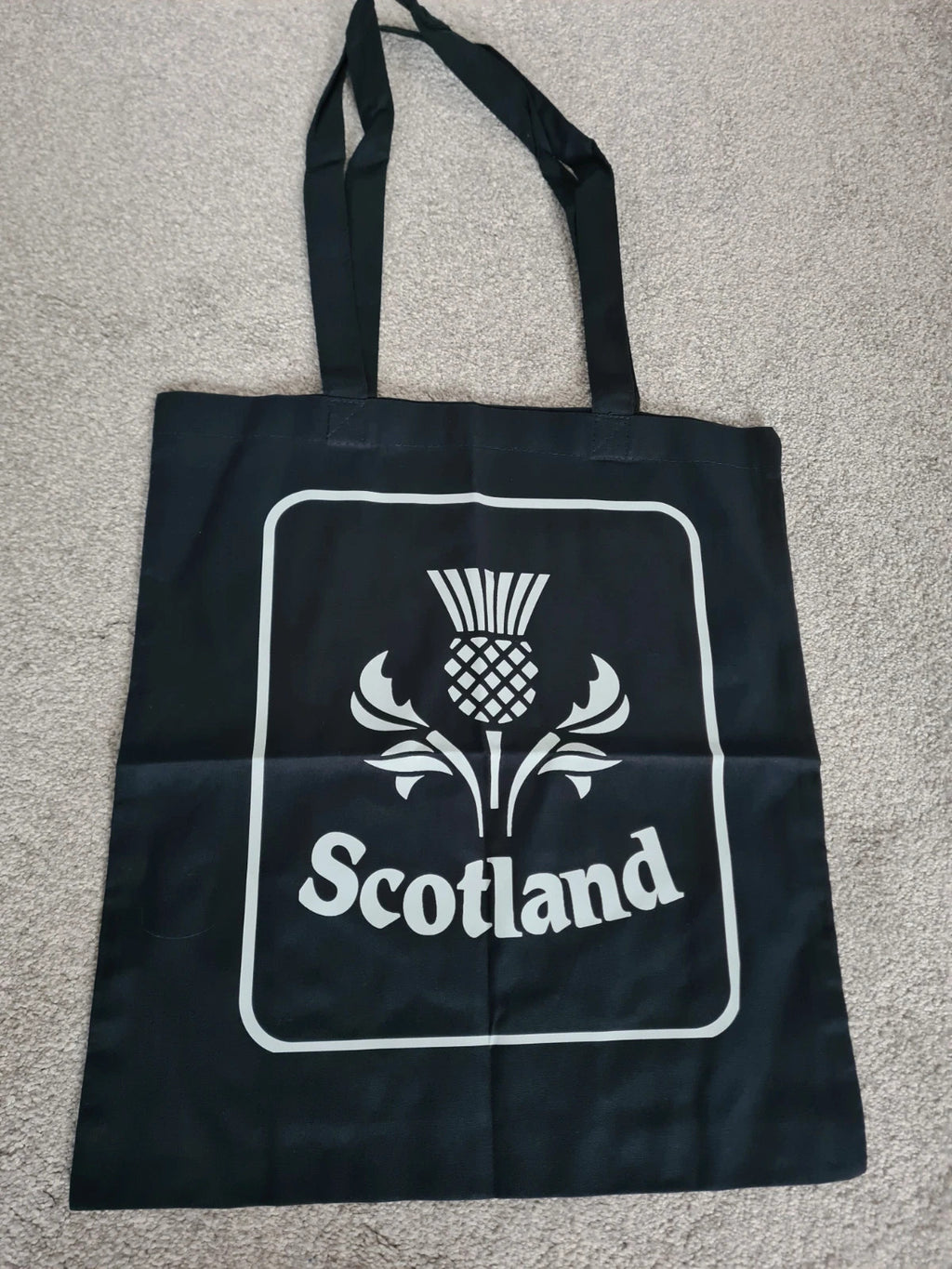 Generic women Scotland cotton tote eco bag shopping bag essential bag black/white