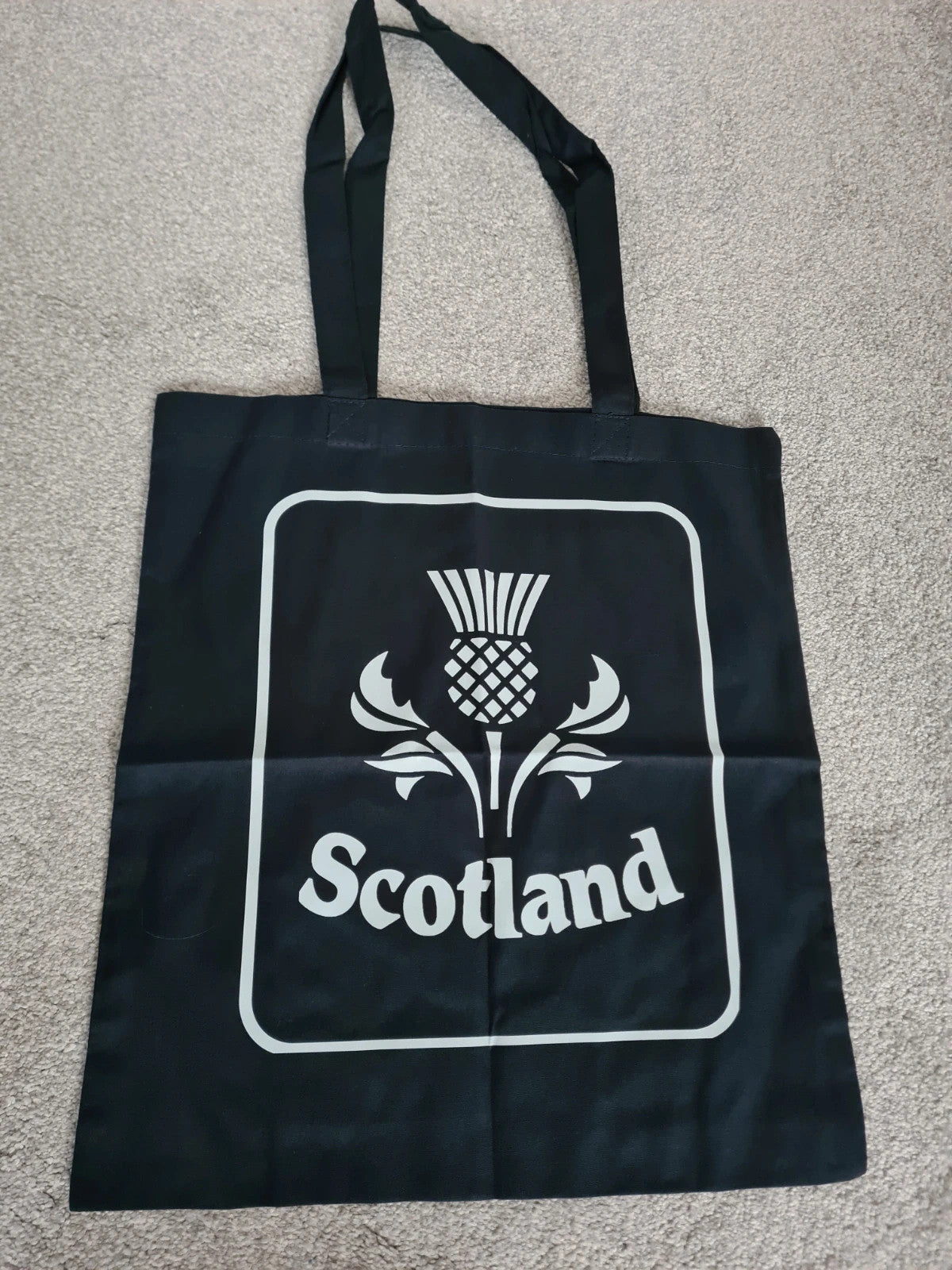 Generic women Scotland cotton tote eco bag shopping bag essential bag black/white