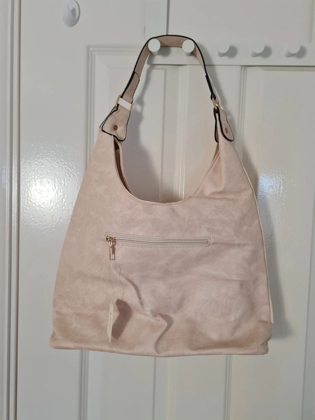 Have Best women large designer  bag faux leather shoulder handbag shopping smart hobo zipper cream